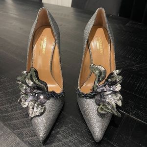 AQUAZZURA Pumps In Silver Size 37